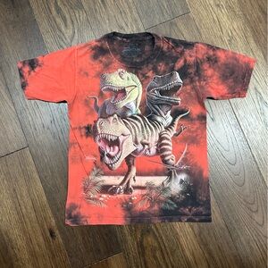 Vintage dinosaur tie dye tee shirt